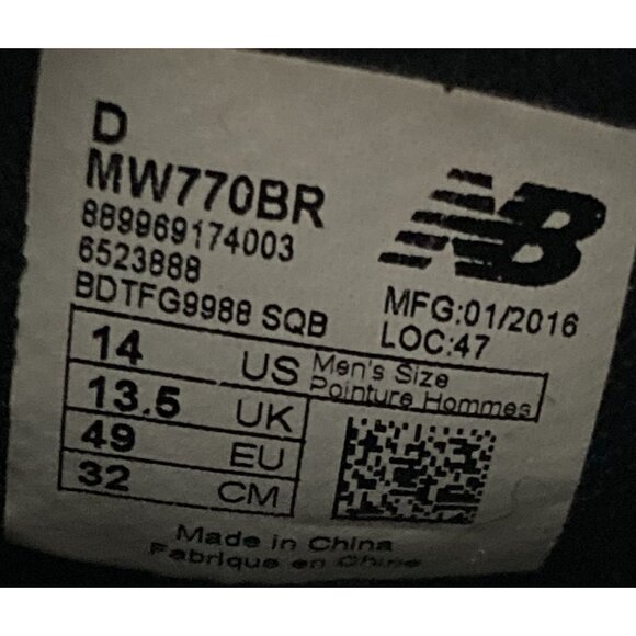 New Balance MW770BR Men's Size 14 Brown Slip-On Suede Walking Shoes - Picture 8 of 8